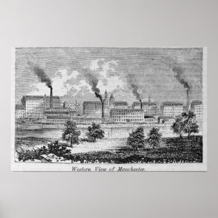 Póster Vista occidental de Manchester