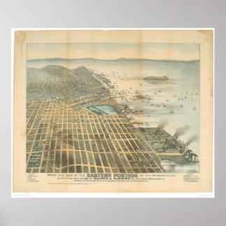 Póster Vista oriental de San Francisco, CA. (1529A)