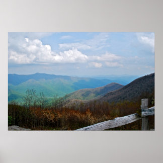 Póster Vista panorámica Blue Ridge Parkway 1