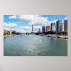 Póster Vista panorámica de Front de Seine - París, Franci