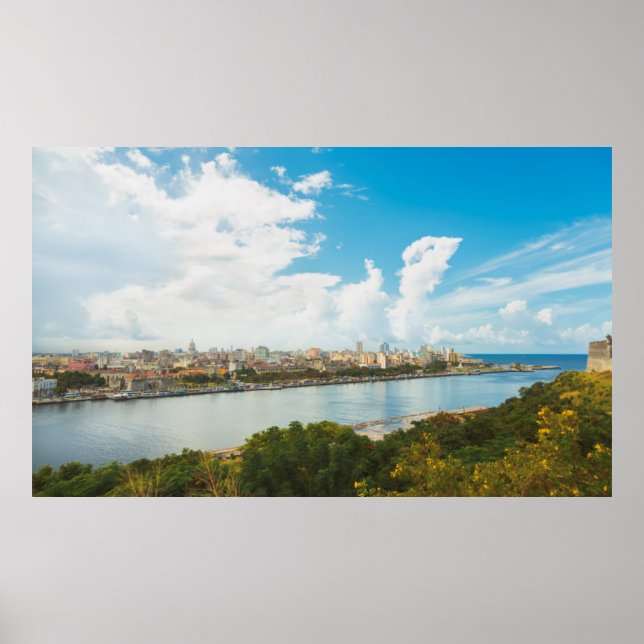 Póster Vista Panorámica De La Habana, Cuba (Frente)