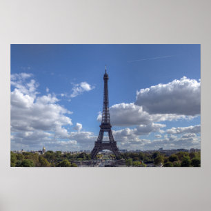 Póster Vista panorámica de la Torre Eiffel - París