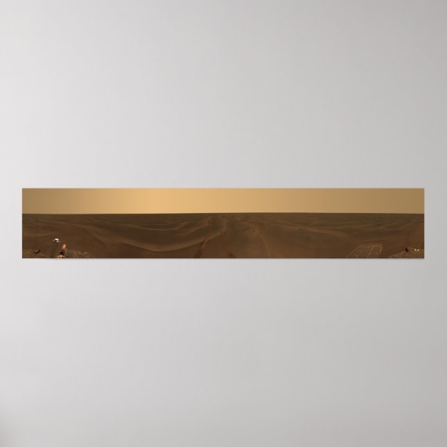 Póster Vista panorámica de las llanuras de Meridiani (Frente)