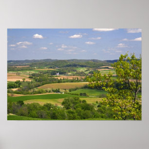 Póster Vista panorámica de las tierras de cultivo al sur 