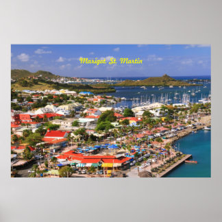 Póster Vista panorámica de Marigot, St. Martin
