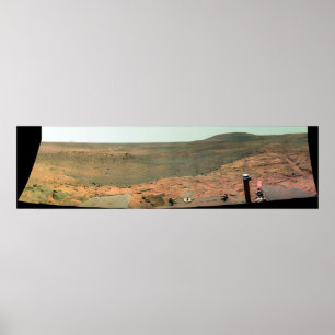 Póster Vista panorámica de Marte