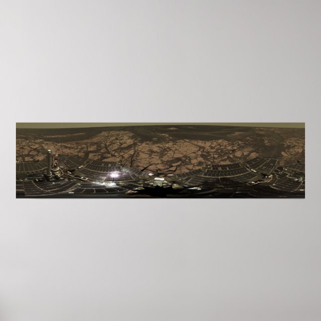 Póster Vista panorámica de Marte 3 (Frente)