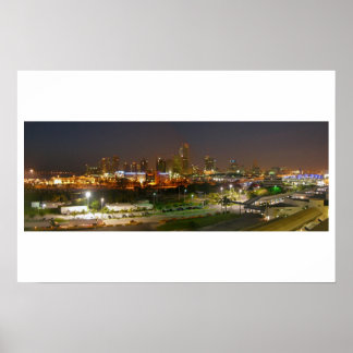 Póster Vista panorámica de Miami Noche