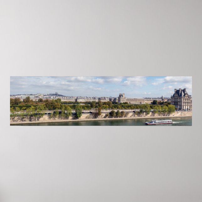 Póster Vista panorámica de París desde la azotea del Muse (Frente)