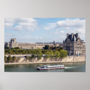 Póster Vista panorámica de París desde la azotea del Muse