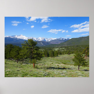 Póster Vista panorámica de Rocky Mountain