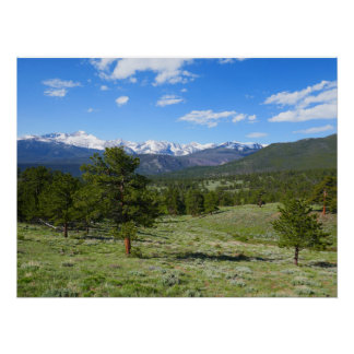 Póster Vista panorámica de Rocky Mountain