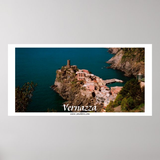 Póster Vista panorámica de Vernazza (Frente)