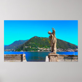 Póster Vista panorámica del Lago Como Italia