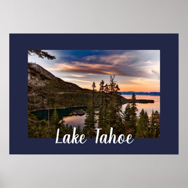 Póster Vista panorámica del lago Tahoe (Frente)