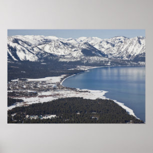 Póster Vista panorámica del lago Tahoe, EE.UU.