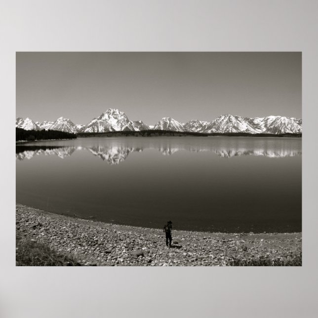 Póster Vista panorámica del parque nacional del Gran Tetó (Frente)