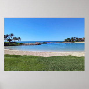 Póster Vista panorámica del Poster de la Laguna Hawái