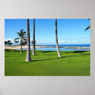 Póster Vista panorámica del Poster de la Laguna Hawái