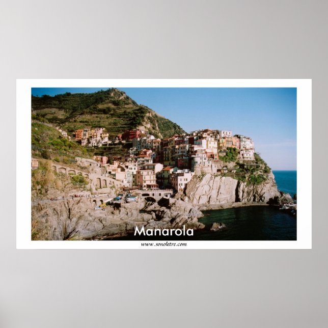 Póster Vista panorámica Manarola (Frente)