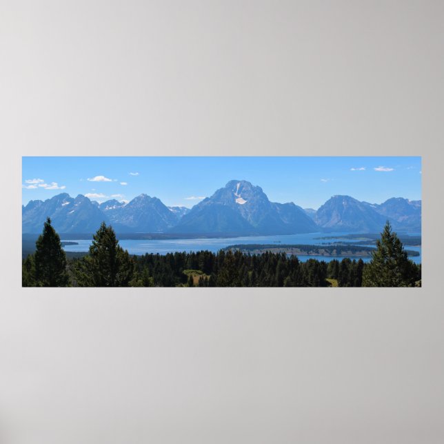 Póster Vista panorámica panorámica de montaña (Frente)