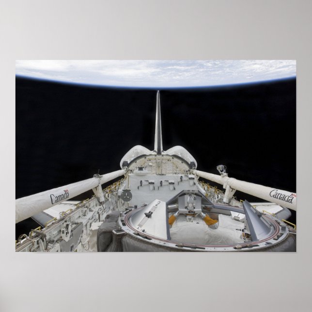 Póster Vista parcial del transbordador espacial (Frente)