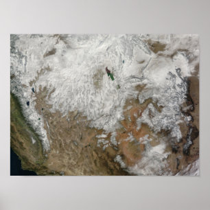 Póster Vista por satélite de los Estados Unidos