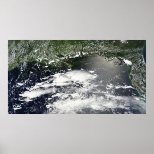 Póster Vista por satélite del aceite que se escapa 2