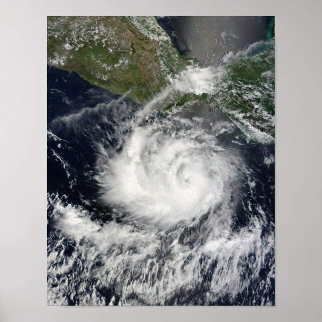Póster Vista satelital de la tormenta tropical Darby (Frente)