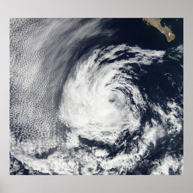 Póster Vista satelital de las Blas de la Depresión Tropic (Frente)
