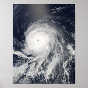 Póster Vista satelital del huracán Celia