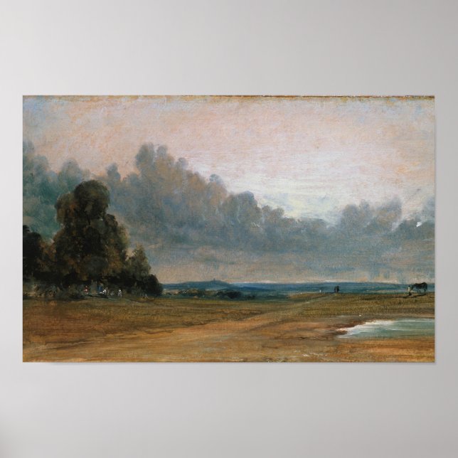 Póster Vista sobre Hampstead Heath - John Constable (Frente)