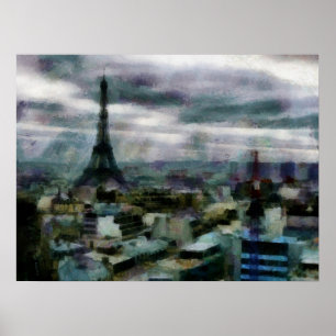Póster Vista sobre París