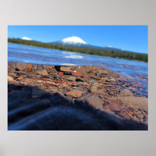 Póster Vista submarina del lago Little Lava, Oregón