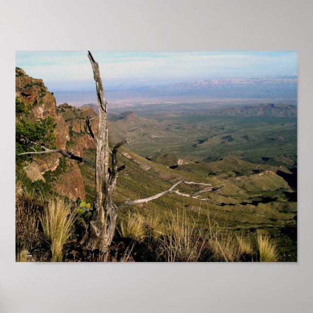 Póster Vista Sur - Big Bend, Texas (Frente)