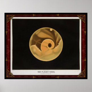 Póster Vista temprana del Poster del planeta Marte