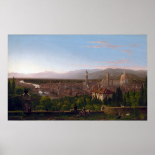 Póster Vista Thomas Cole de Florencia
