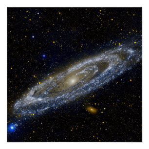 Póster Vista ultravioleta de la galaxia de Andrómeda