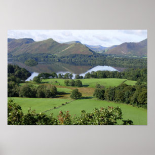 Póster Vista veraniega de Derwentwater