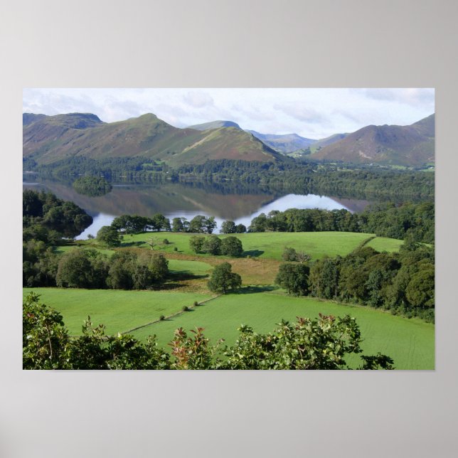 Póster Vista veraniega de Derwentwater (Frente)