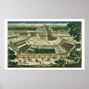 Póster Vista y perspectiva del salón de la Menagerie