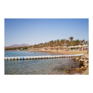Póster Vistas a la playa de arena Terrazzina