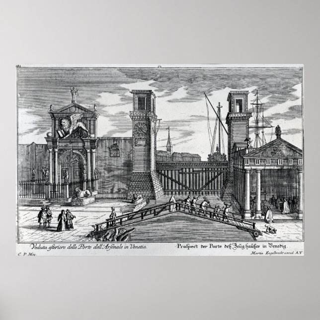 Póster Vistas a las puertas de la entrada del Arsenal (Frente)