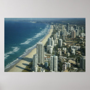 Póster Vistas aéreas de la playa