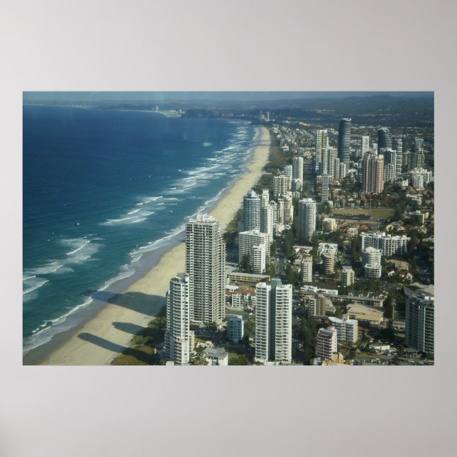 Póster Vistas aéreas de la playa (Frente)