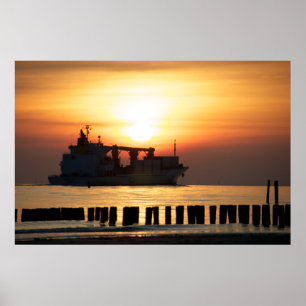 Póster Vistas al mar - saludos desde el mar