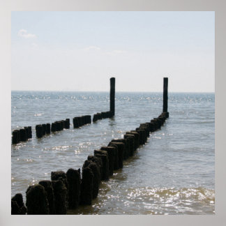 Póster Vistas al mar - saludos desde la playa