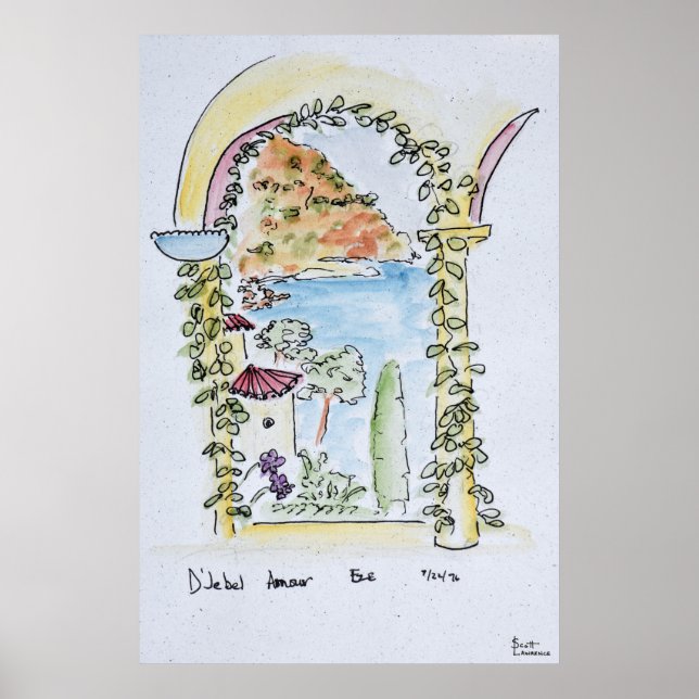 Póster Vistas al Mediterráneo | Eze, Francia (Frente)