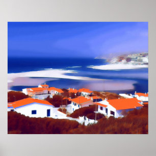 Póster Vistas al océano - Laguna Obidos, Portugal
