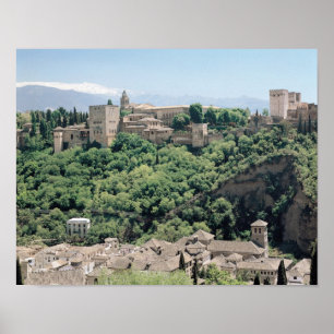 Póster Vistas al Palacio de la Alhambra